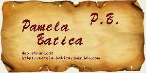 Pamela Batica vizit kartica